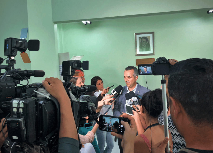 Luciano Moreira en una rueda de prensa