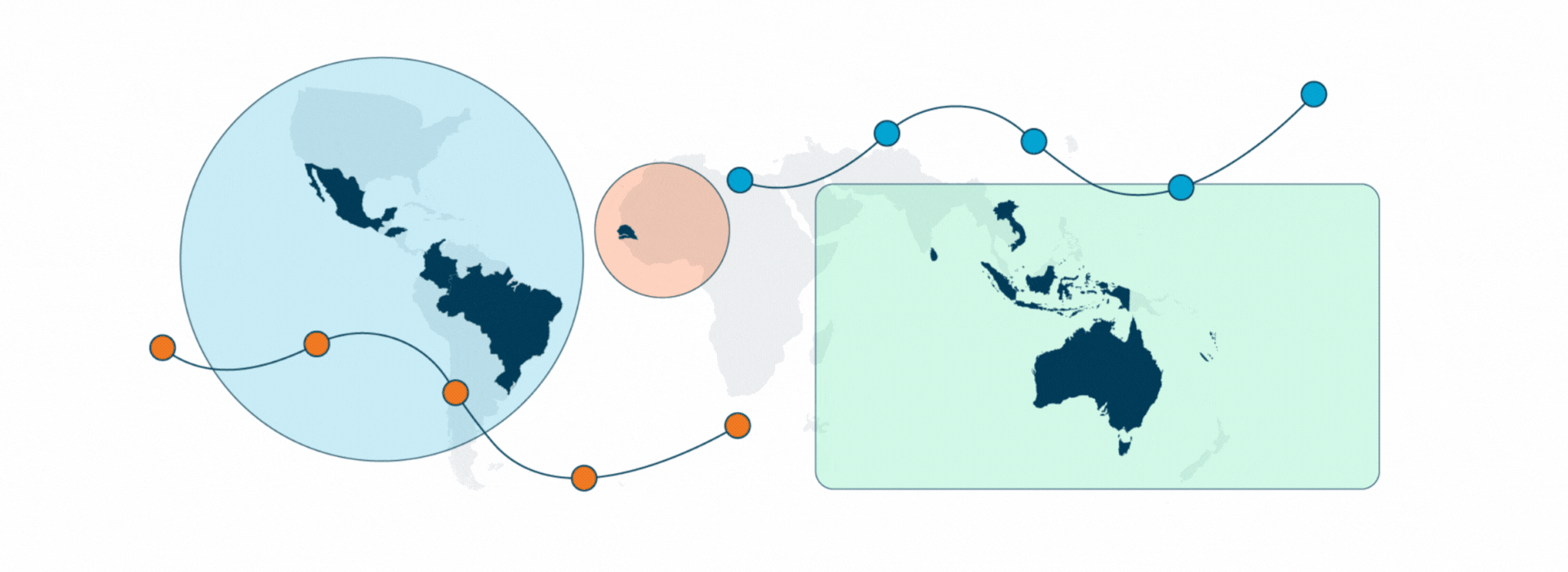 Mapa de los emplazamientos de los proyectos WMP