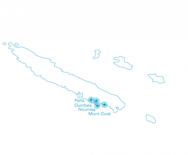 Mapa de Nueva Caledonia