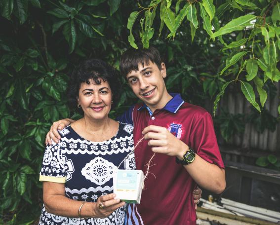 Rubén y su madre Ana