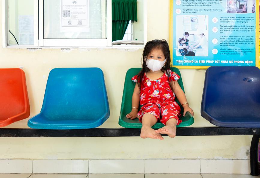 Chica en la sala de espera, Vietnam