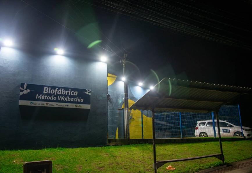 plano exterior de la biofábrica de wolbito do brasil